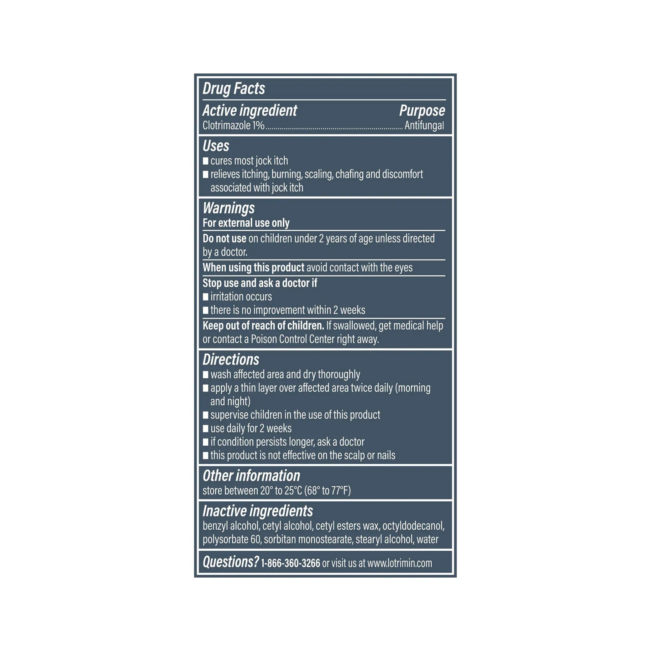 Lotrimin AF Clotrimazole Jock Itch Antifungal Treatment Cream 0.42oz