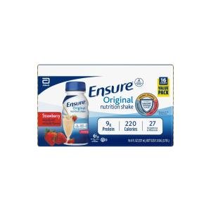 Ensure Original Nutrition Shake Strawberry Ready-to-Drink 8 Fl Oz Bottle