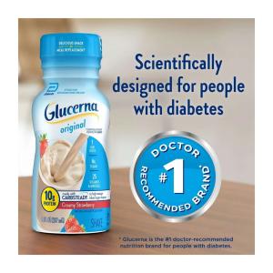 Glucerna Diabetes Nutritional Shake, To Help Manage Blood Sugar, Creamy Strawberry, 8 Fl Oz