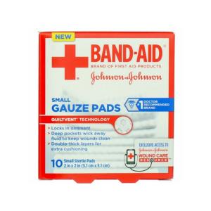 Band-Aid Brand Cushion Care Gauze Pads, Small 2 X 2 Inch