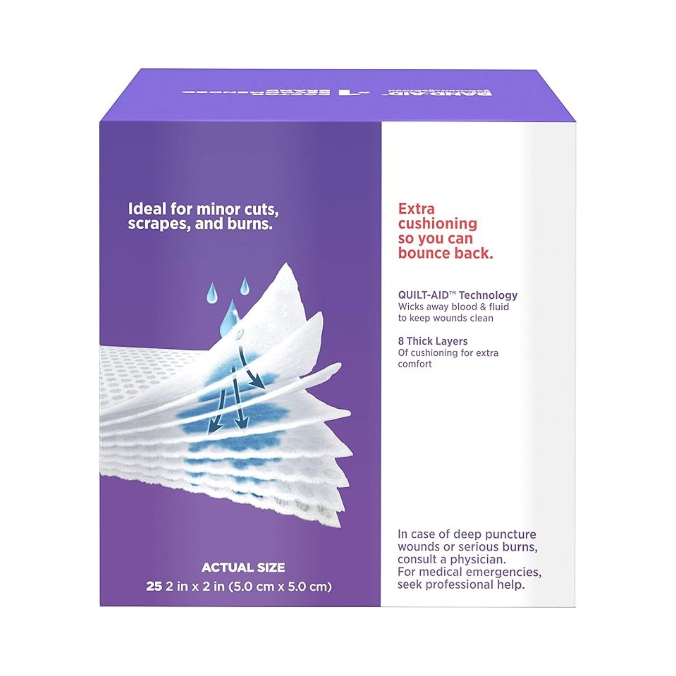 Band-Aid Brand Small Cushion Care Thick Gauze Pads