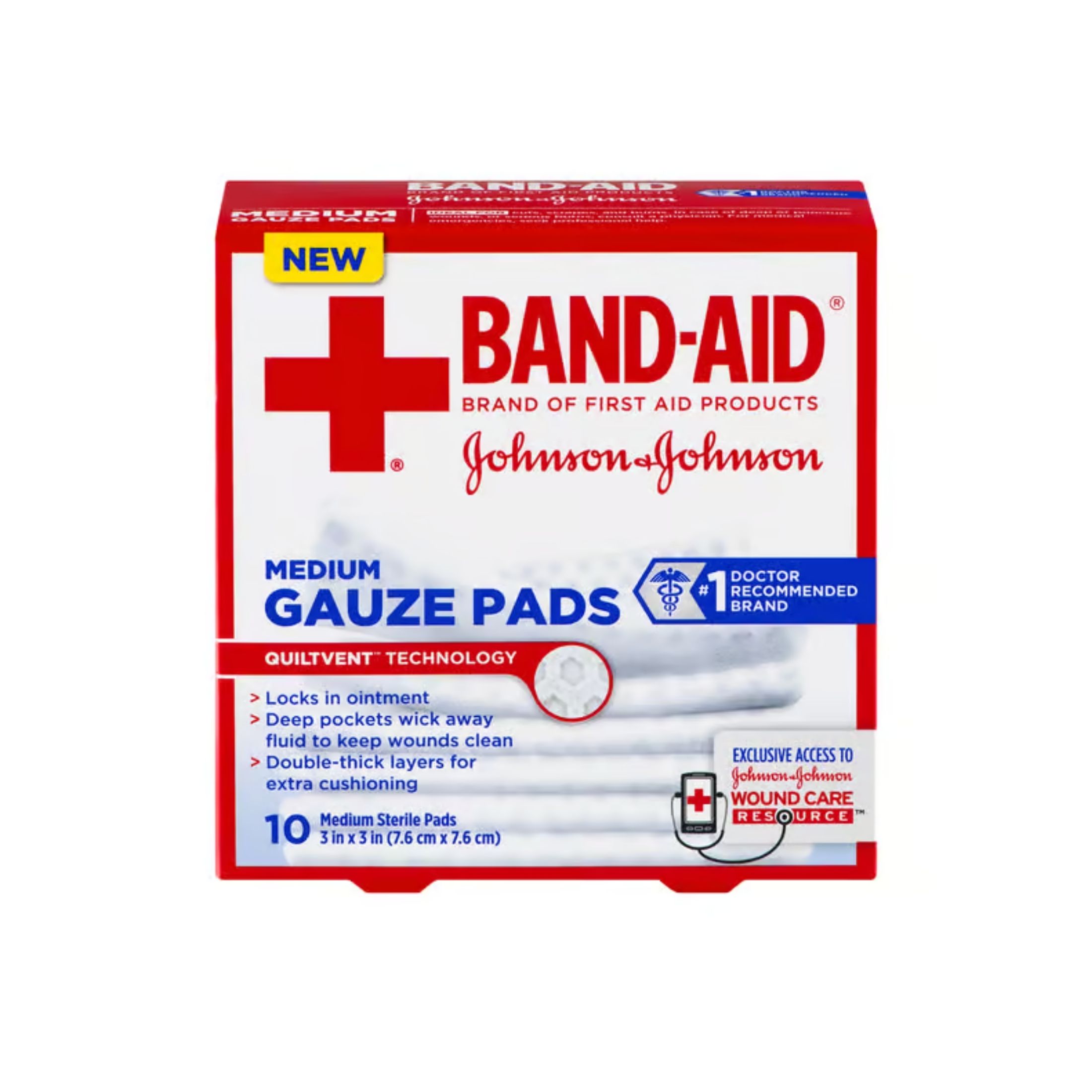 Band-Aid Brand First Gauze Pads Medium