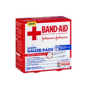 Band-Aid Brand First Gauze Pads Medium