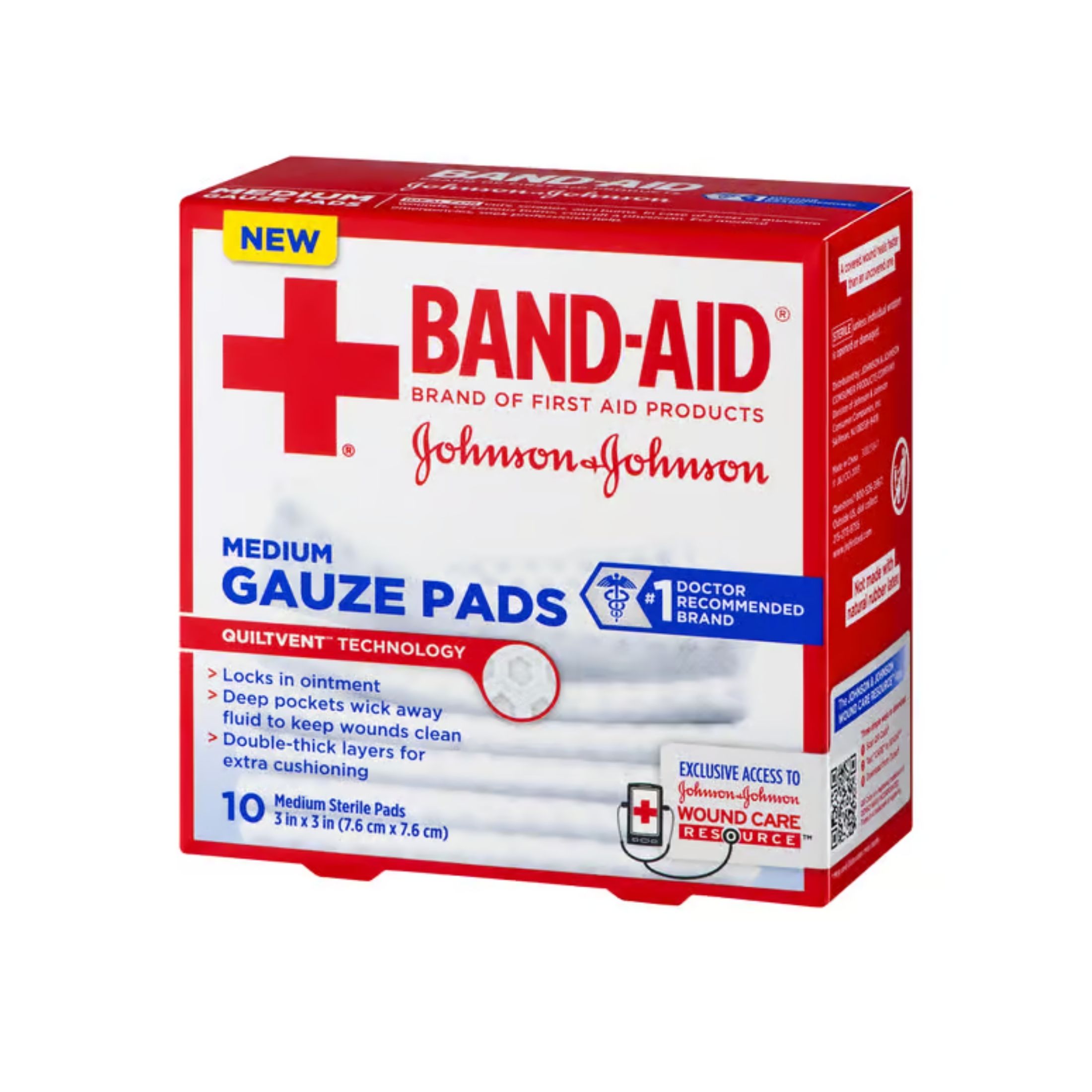 Band-Aid Brand First Gauze Pads Medium