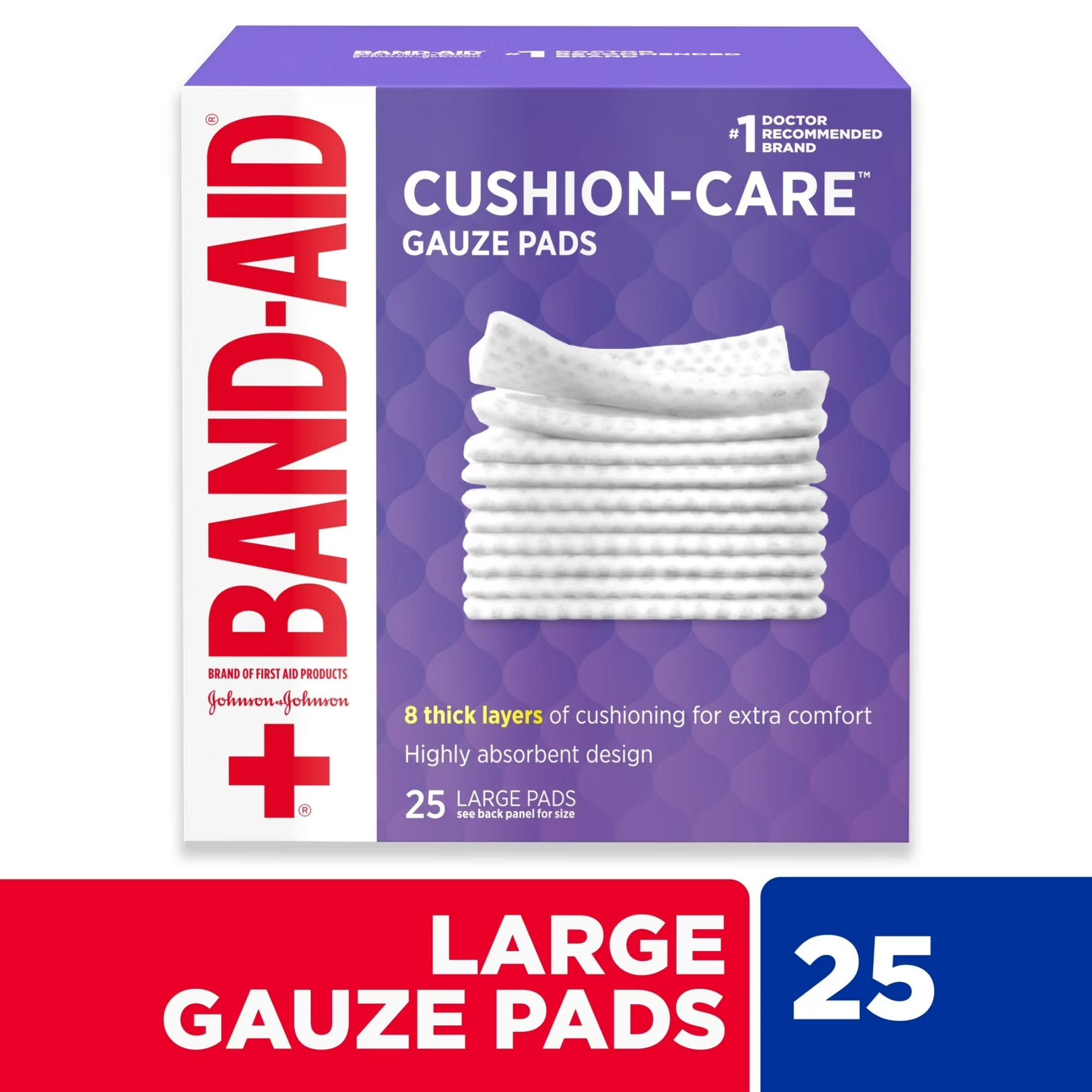 Band-Aid First Gauze Pads Large (4 Inch X 4 Inch)