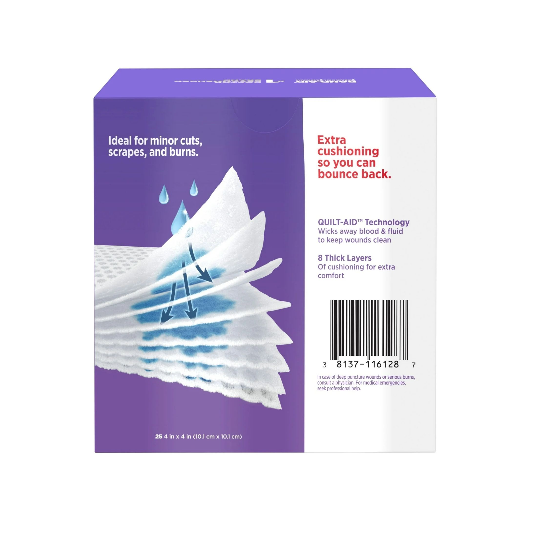 Band-Aid First Gauze Pads Large (4 Inch X 4 Inch)