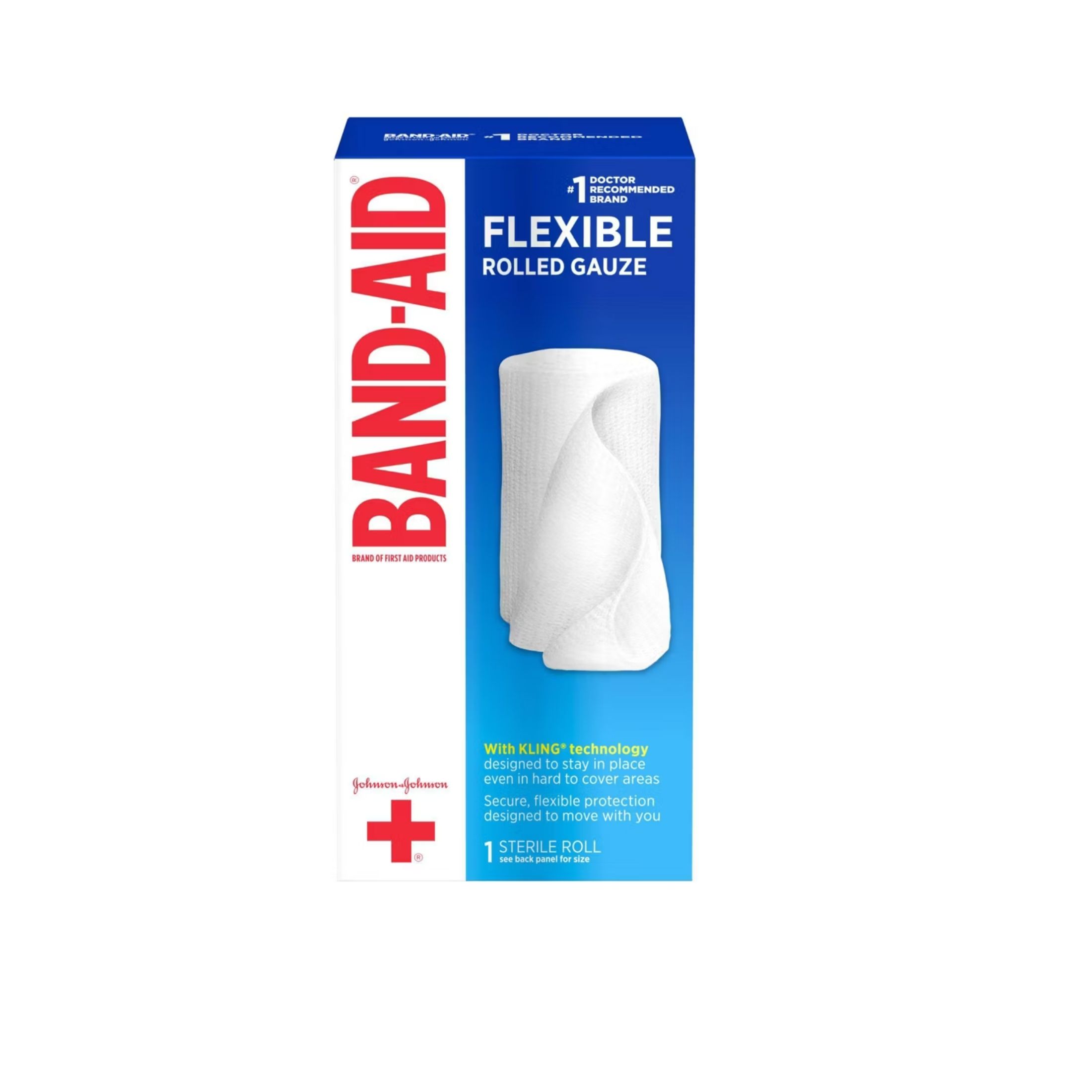 Band-Aid First Rolled Gauze, Large, 4 Inch X 2.5 Yards