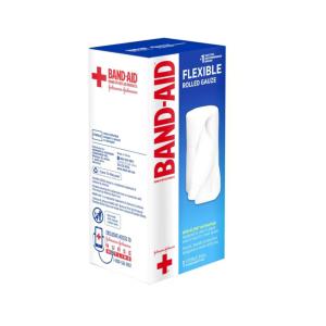Band-Aid First Rolled Gauze, Large, 4 Inch X 2.5 Yards