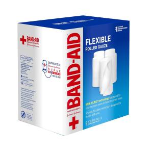 Band-Aid Brand First Flexible Rolled Gauze, 3 In X 2.1 Yd