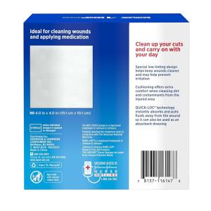 Band-Aid Tru-Absorb, Gauze Sponges, Sterile, Large