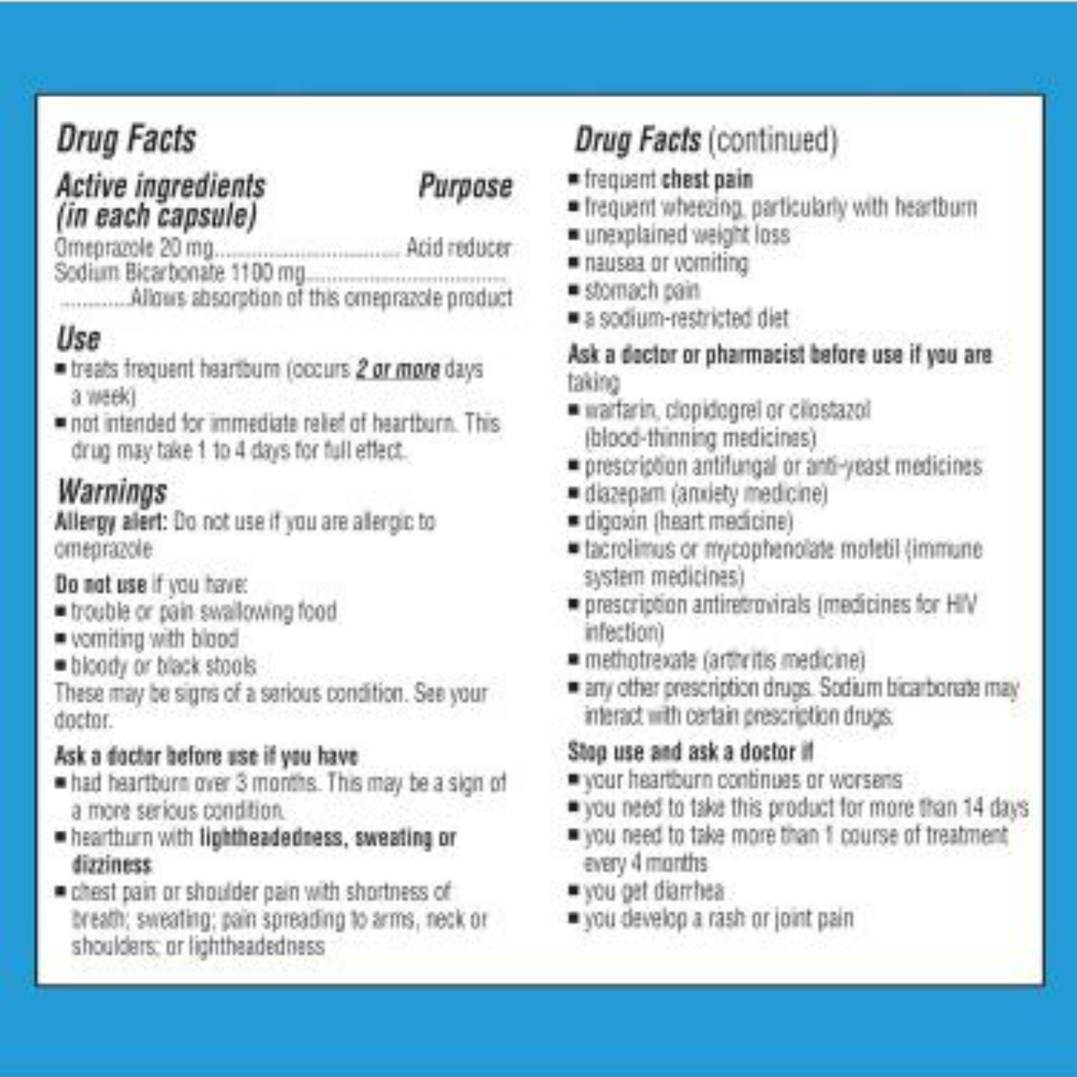 Zegerid Otc Omeprazole 20 Mg And Sodium Bicarbonate Acid Reducer For Frequent Heartburn Capsules