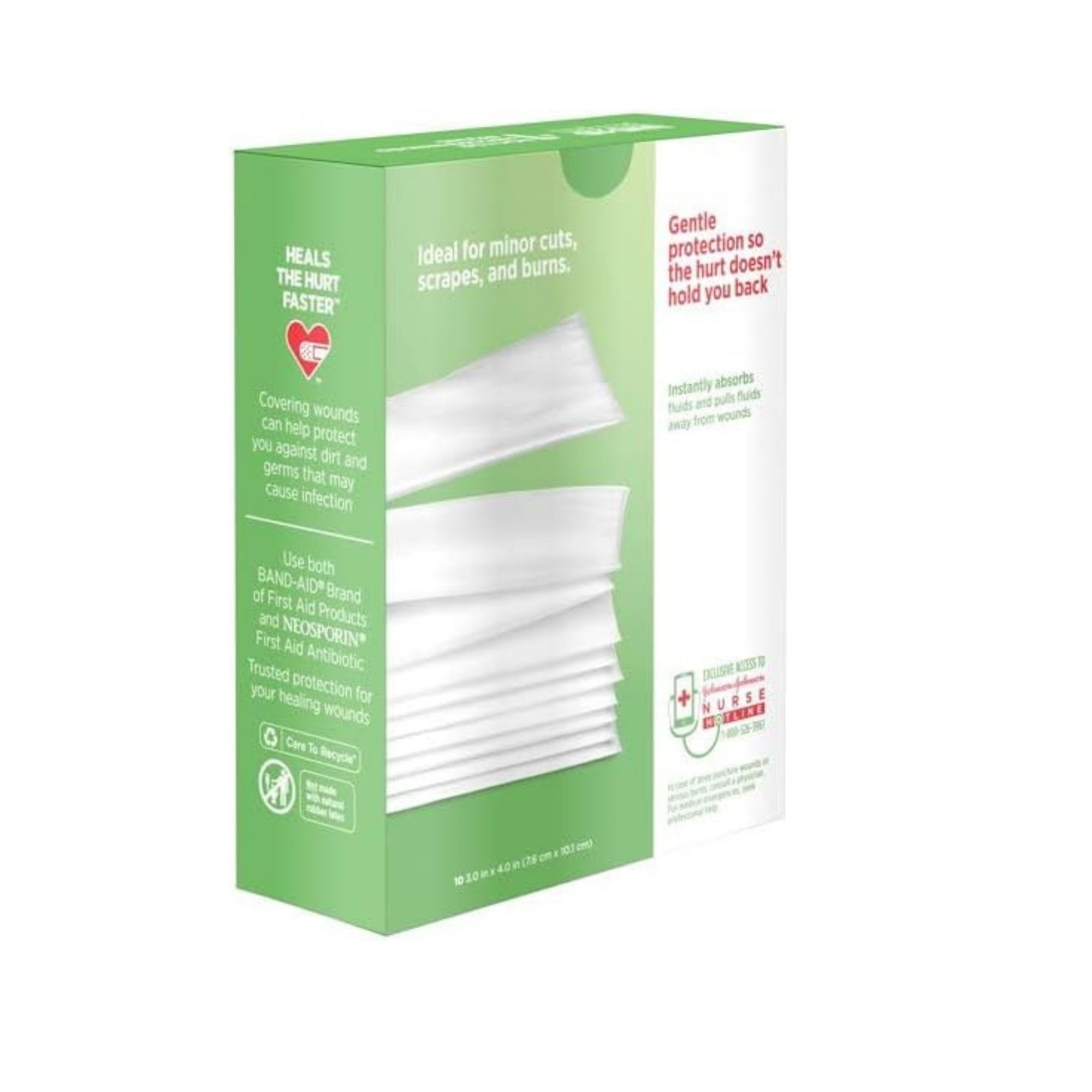 Band-Aid Brand Non Stick Pads, Large Triple Layer, Highly Absorbent