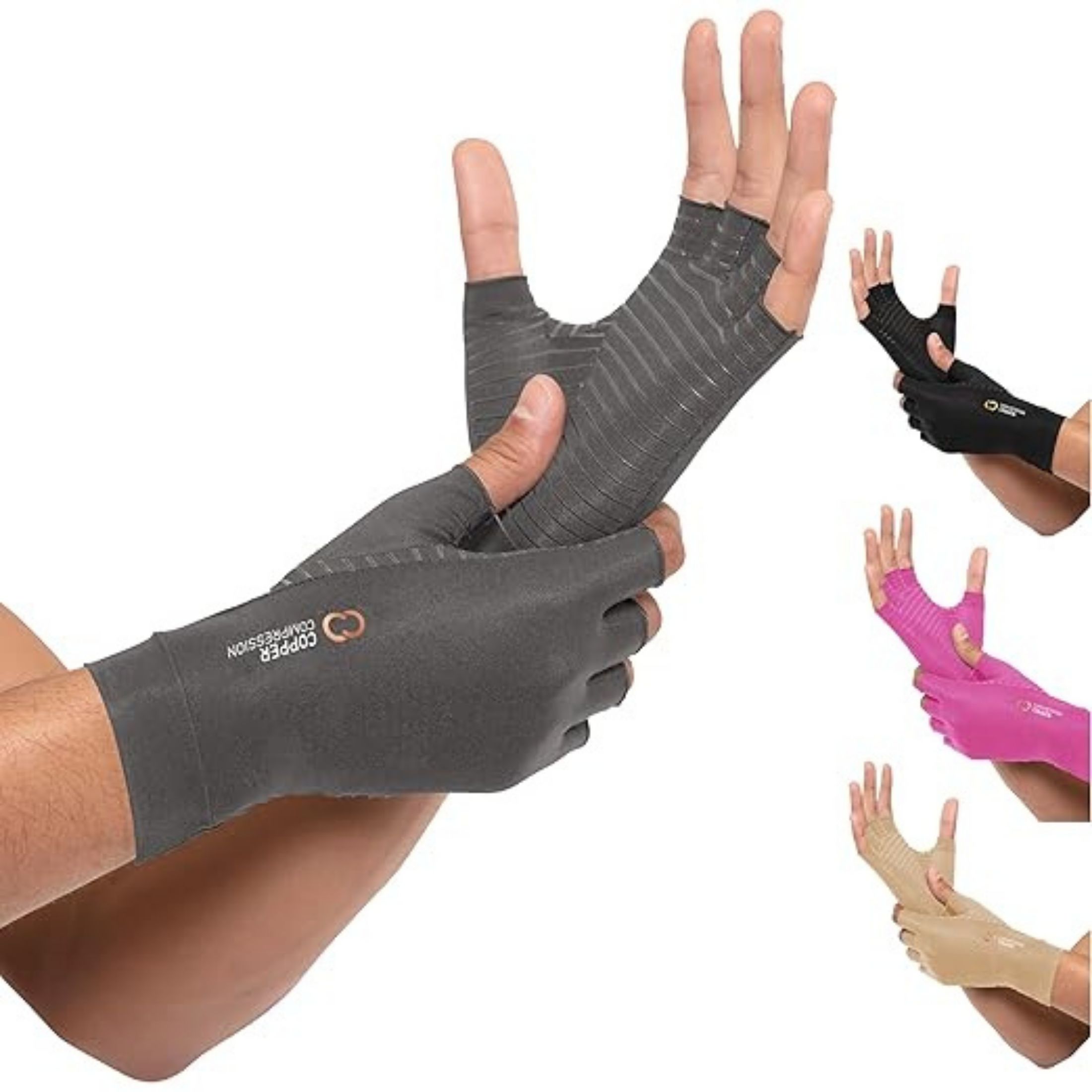 Copper Compression Hand Relief Gloves, Unisex, L/Xl