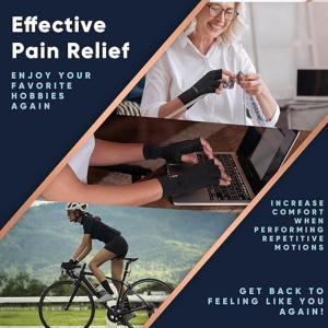 Copper Compression Hand Relief Gloves, Unisex, L/Xl