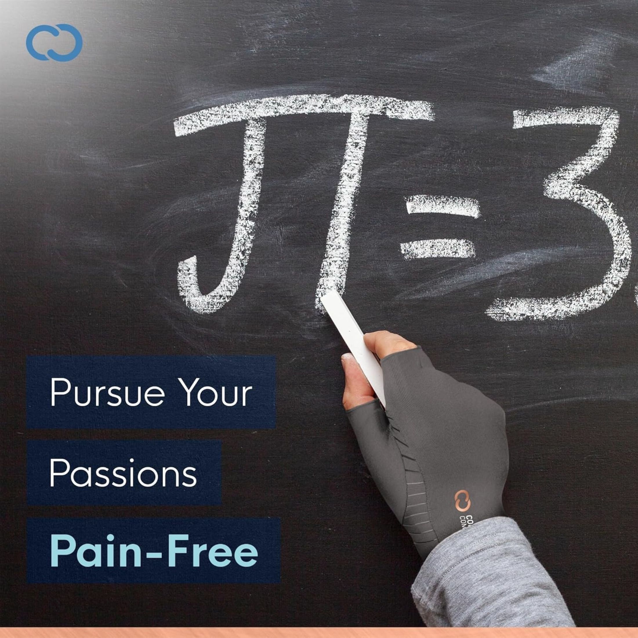 Copper Compression Hand Relief Gloves, Unisex, L/Xl