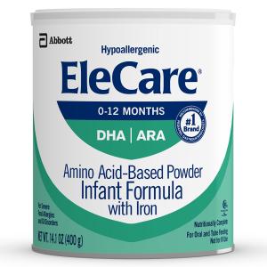 EleCare Hypoallergenic Amino Acid-Based Infant Formula, Baby Formula Powder, 14.1-oz