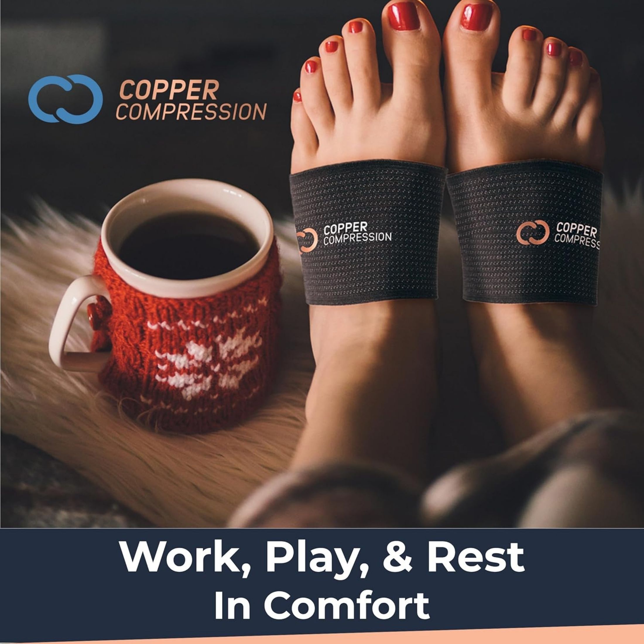 Copper Compression Arch Support - S