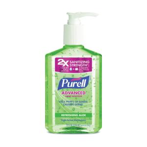 Purell Soothing Gel Advanced Hand Sanitizer Pump Bottle, 8 Ounce