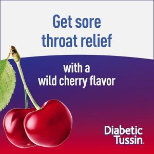 Diabetic Tussin Sore Throat & Cough Lozenges, Wild Cherry