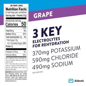Pedialyte Electrolyte Powder 6-packets Grape