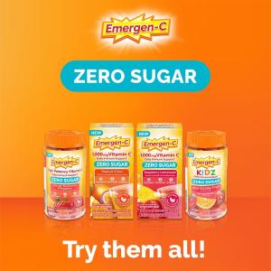 Emergen-C Vitamin Zero Sugar, 1000 Mg, Tropical Citrus