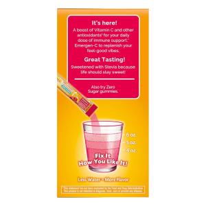 Emergen-C Zero Sugar Immune Support Powder Raspberry Lemonade