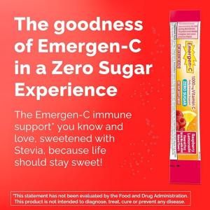 Emergen-C Zero Sugar Immune Support Powder Raspberry Lemonade