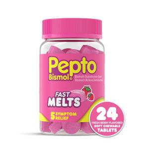 Pepto Bismol Stomach Reliever/Antidiarrheal, Chewable Tablets, Winter Frost
