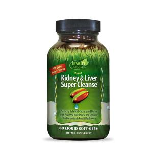 Irwin Naturals 2 In 1 Kidney & Liver Super Cleanse, 60 Liquid Soft-Gels