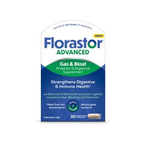 Florastor Advanced Digestive Gas & Bloat Capsule - 30ct