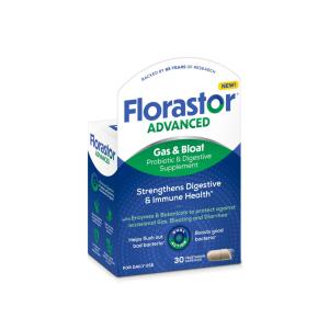 Florastor Advanced Digestive Gas & Bloat Capsule - 30ct