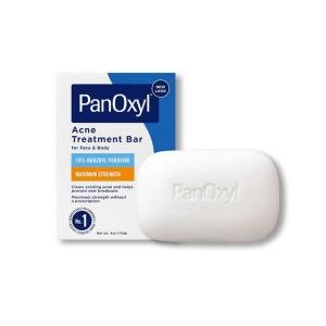 PanOxyl Acne Treatment Bar Max Strength 10% Benzoyl Peroxide 4 Oz