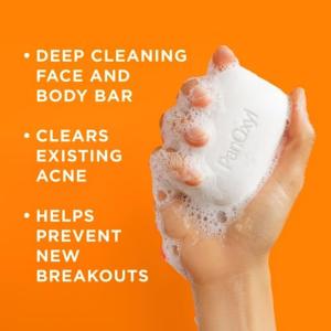 PanOxyl Acne Treatment Bar Max Strength 10% Benzoyl Peroxide 4 Oz