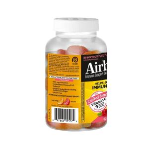 Airborne Original Immune Support Supplement, Assorted Fruit Flavors, 63 Gummies