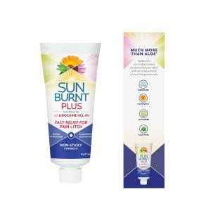 SunBurnt Plus Pain Relief Gel With Lidocaine HCL 4% 4 Oz