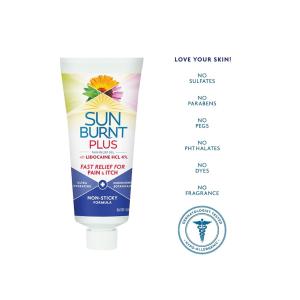 SunBurnt Plus Pain Relief Gel With Lidocaine HCL 4% 4 Oz