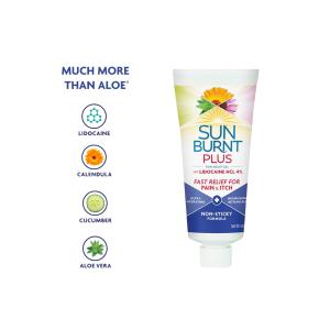 SunBurnt Plus Pain Relief Gel With Lidocaine HCL 4% 4 Oz