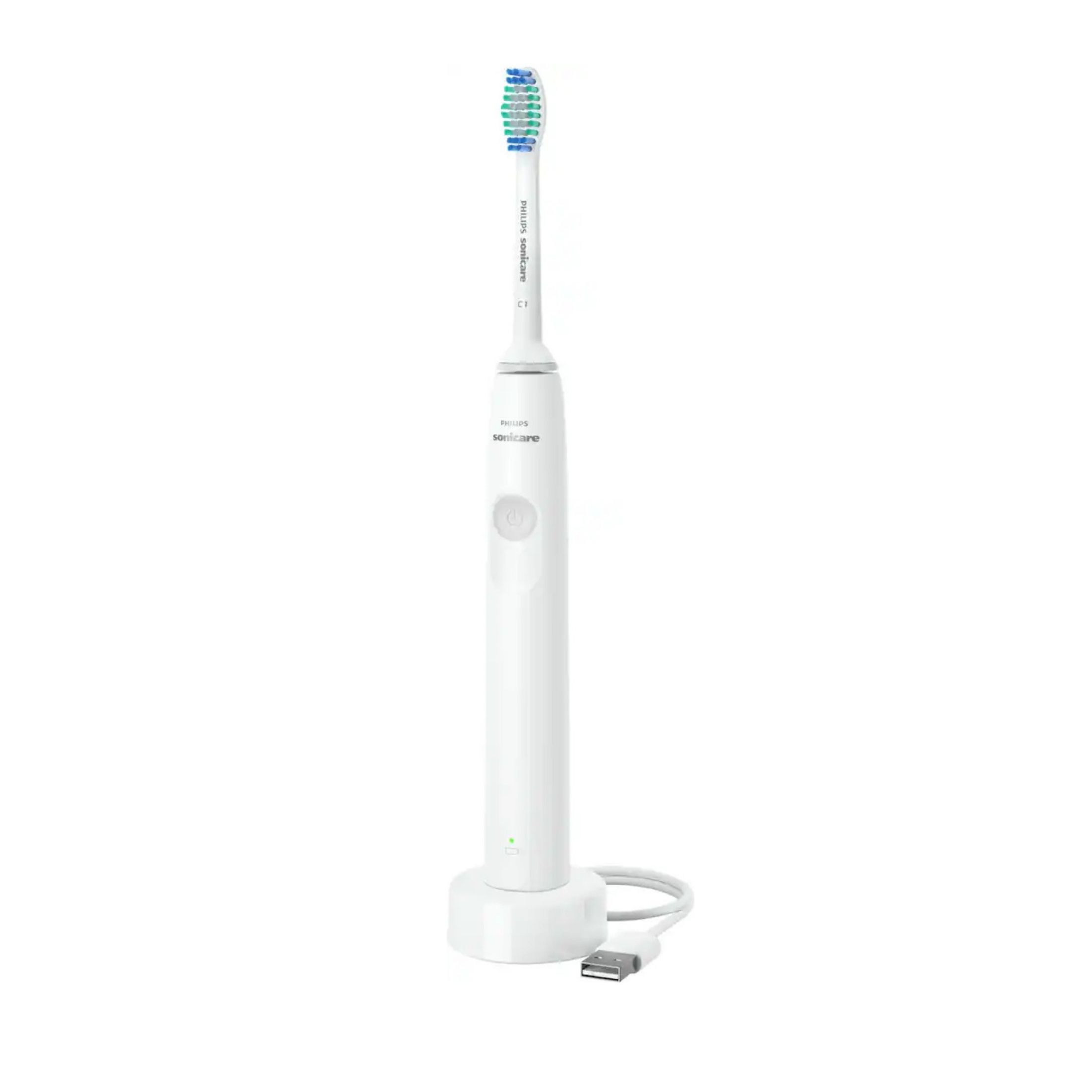 Philips Sonicare - 1100 Power Toothbrush, Rechargeable Electric Toothbrush - White Grey SKU 6485361