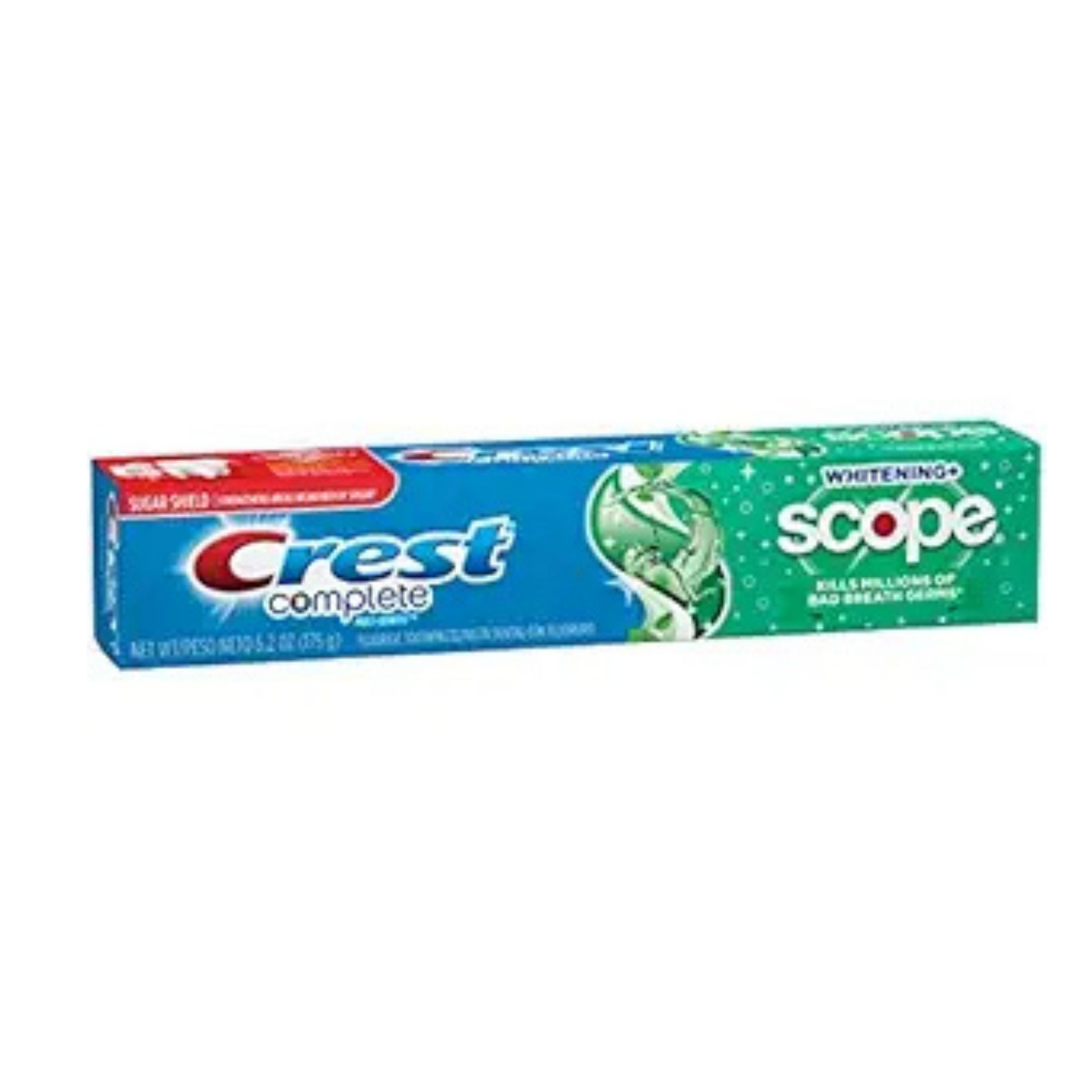 Crest Complete + Scope Whitening Fluoride Toothpaste - Minty Fresh Striped, 0.85 Oz