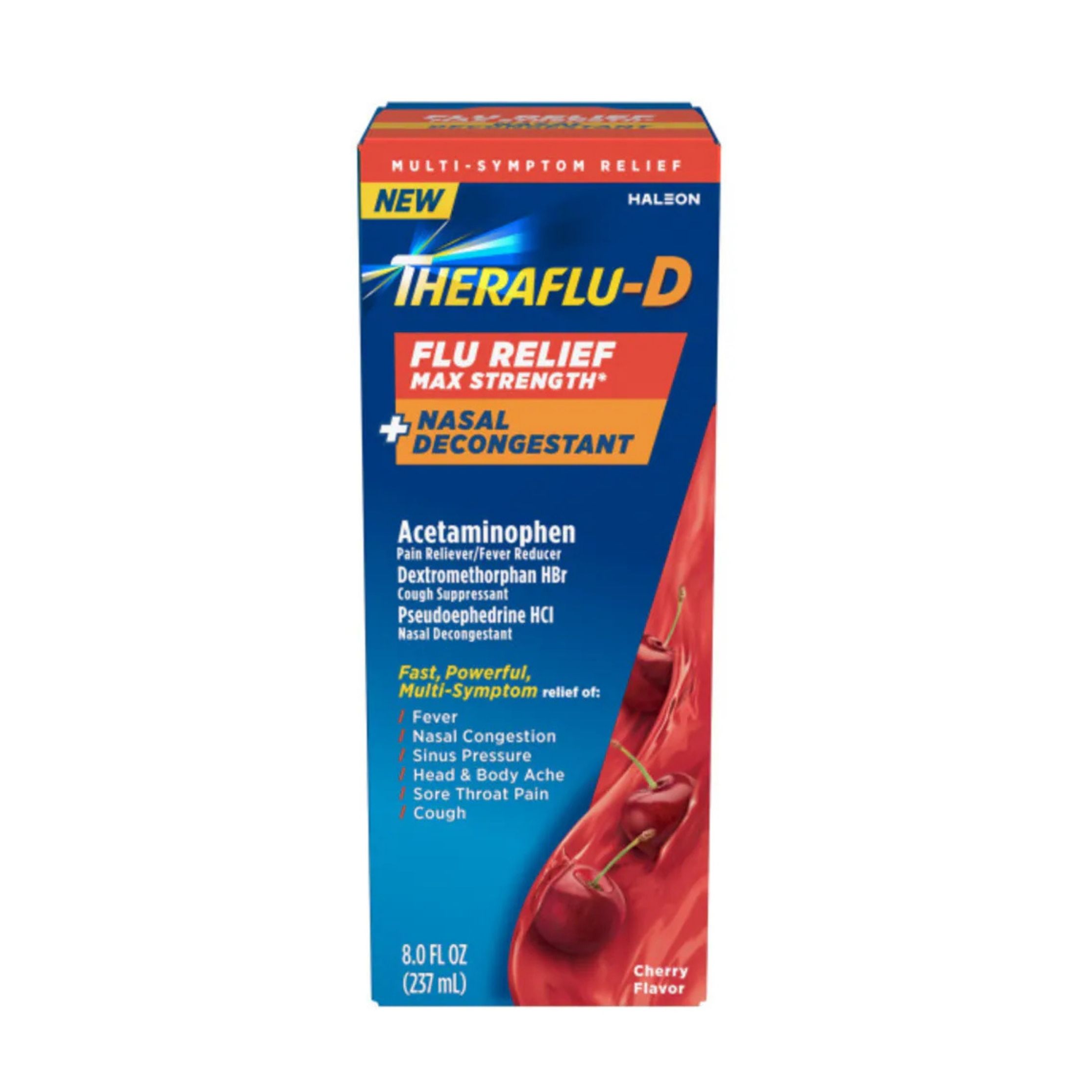 TheraFlu Relief Max Strength Day Time Syrup Cherry