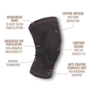 Copper Compression Knee Sleeve, L/Xl, Unisex