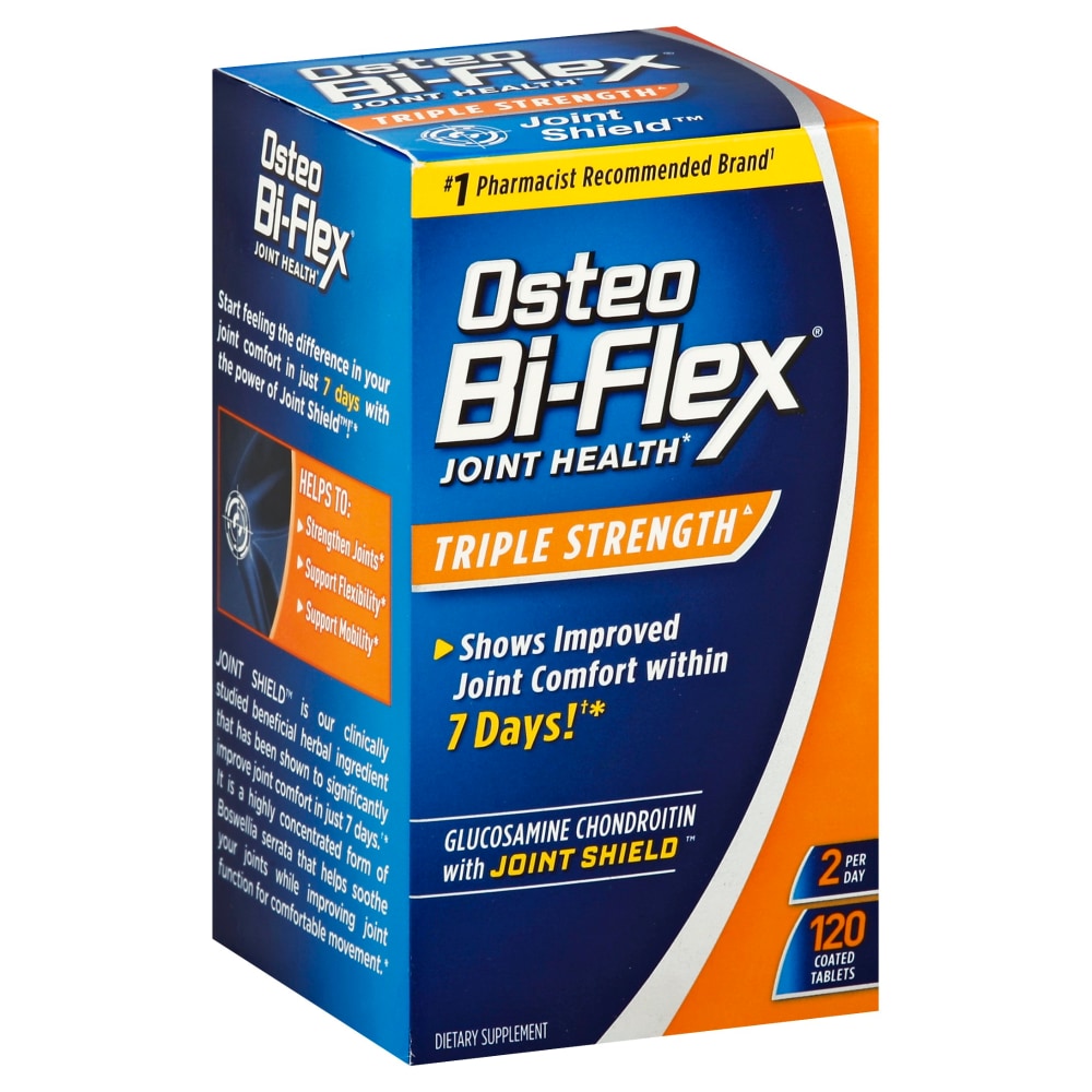 Osteo Bi-Flex Glucosamine & Chondroitin, Triple Strength, Joint Shield, 2 Per Day, Coated Tablets