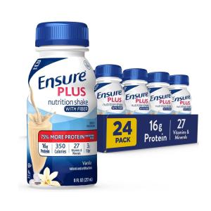 Ensure Plus With Fiber Nutrition Shake Vanilla Ready-to-Drink 8 Fl Oz Bottles