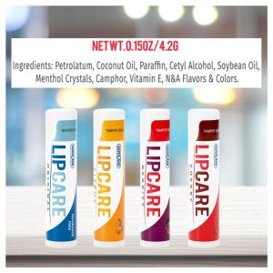 GeriCare Lip Balms – Hydrating And Nourishing Lip Moisturizers For Dry, Cracked Lips – Long-Lasting, Travel-Friendly Lip Set Of 4 (Original, Citrus, Berries, And Cherry) 4.2 G Each