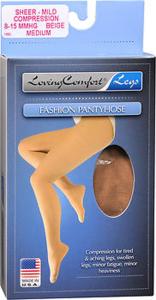 Loving Comfort Fashion Pantyhose Sheer Mild Beige Medium - 1 Ea