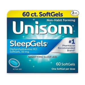 Unisom Nighttime Sleep Aid, 50 Mg, Soft Gels