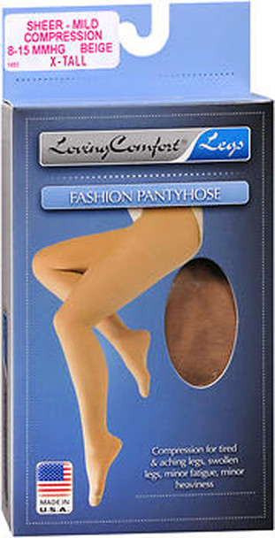 Loving Comfort Fashion Pantyhose Sheer Mild Beige Extra Tall - 1 Ea