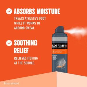 Lotrimin Deodorant Powder Spray, Miconazole Nitrate Antifungal, Athlete's Foot, 4.6 Oz