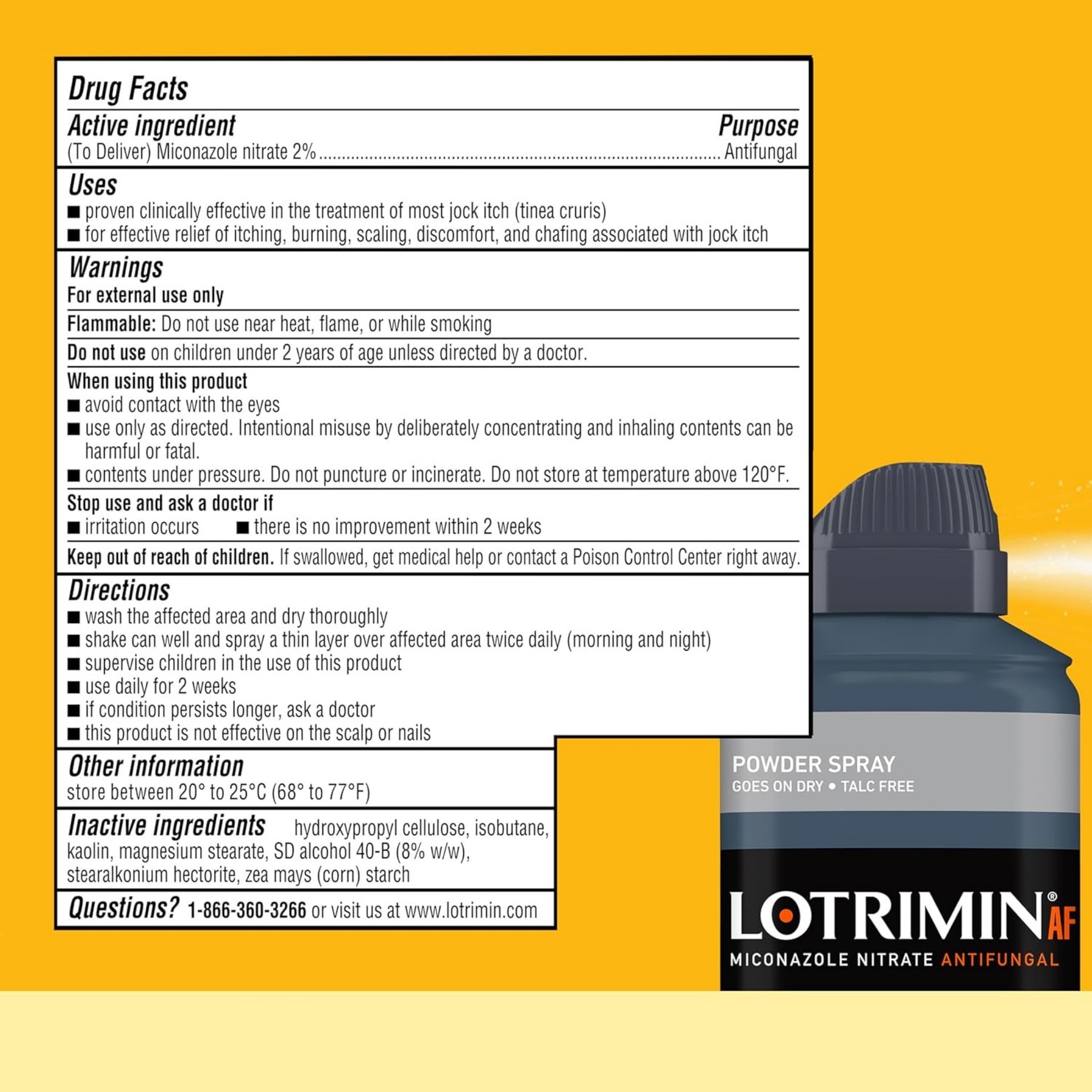 Lotrimin Powder Spray, Miconazole Nitrate Antifungal, Jock Itch