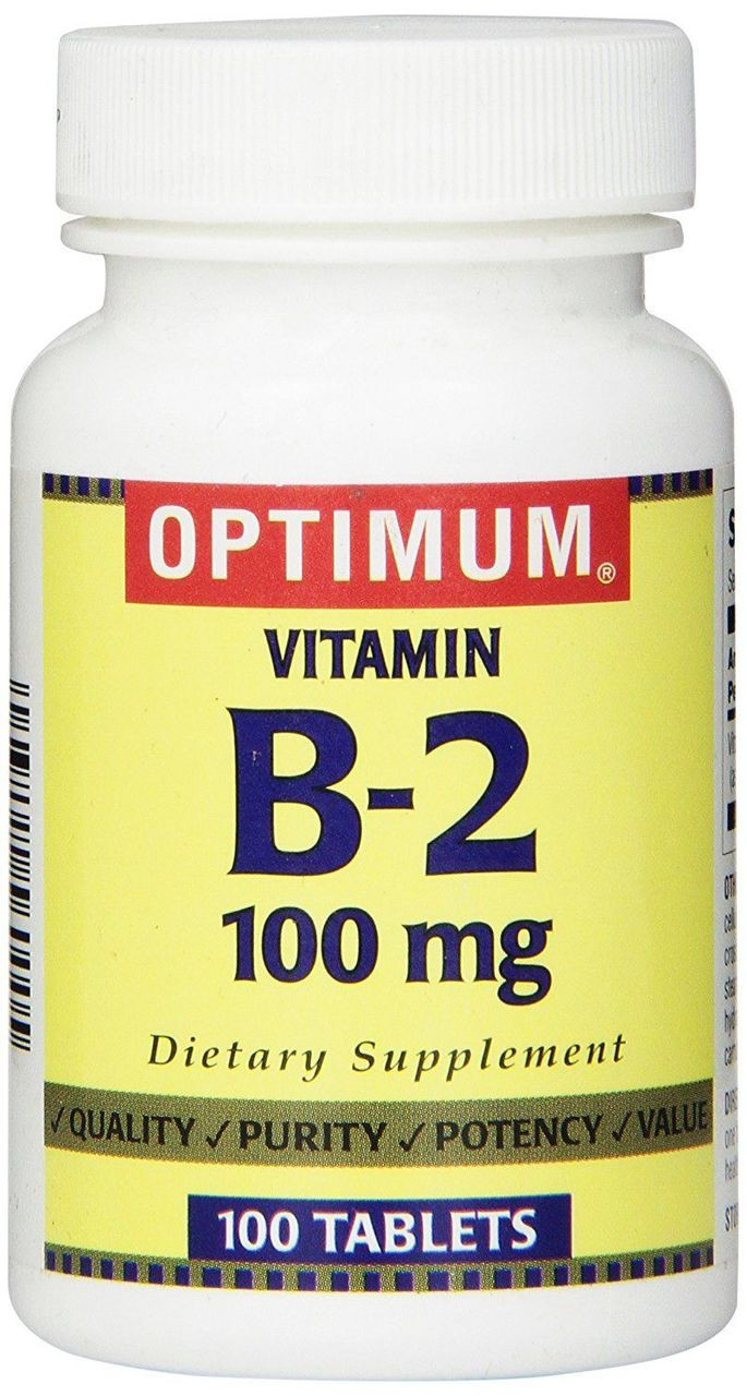 Optimum Vitamin B-2 Tablets, 100 Mg